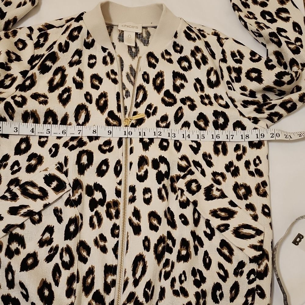 Chico's Leopard Jacket Size 0 (s)‎ - Picture 5 of 8